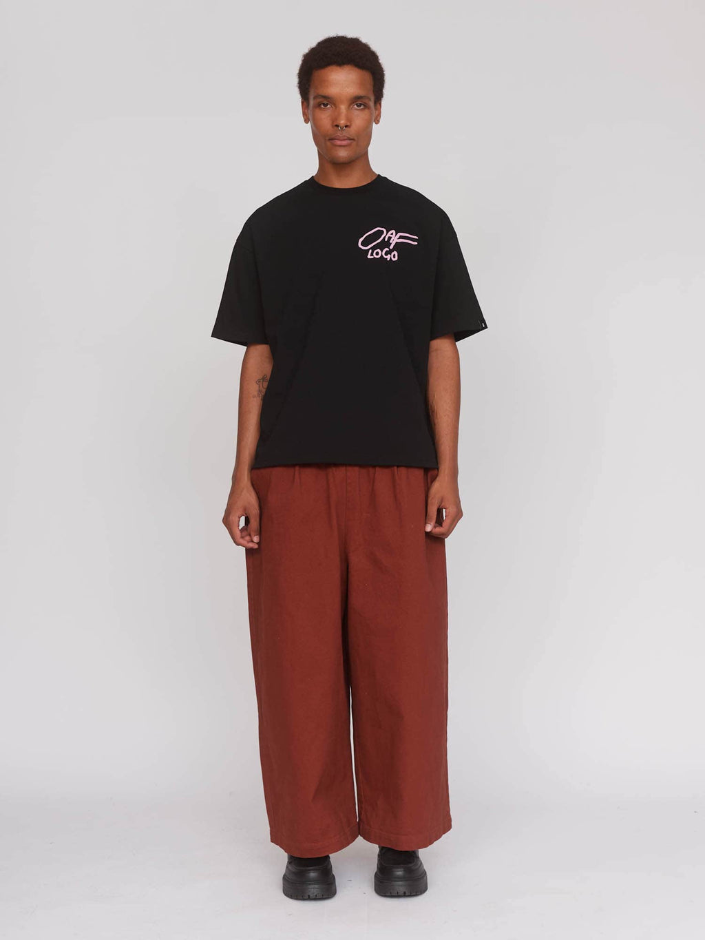 Trev Burgundy Cropped Wide Leg Pants
