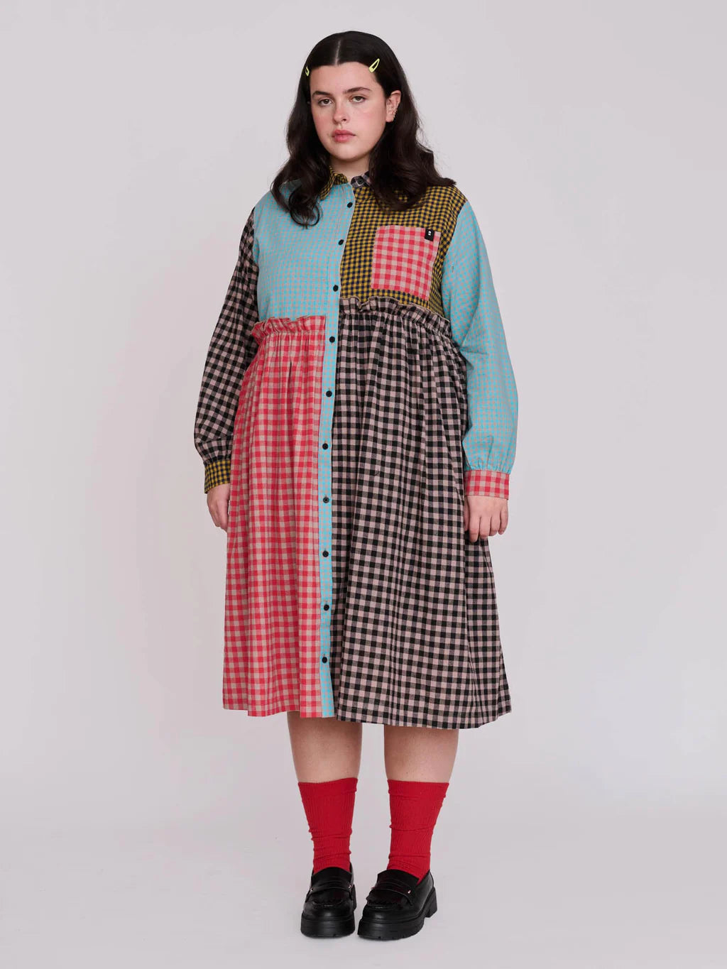 Mismatched Shirt Dress