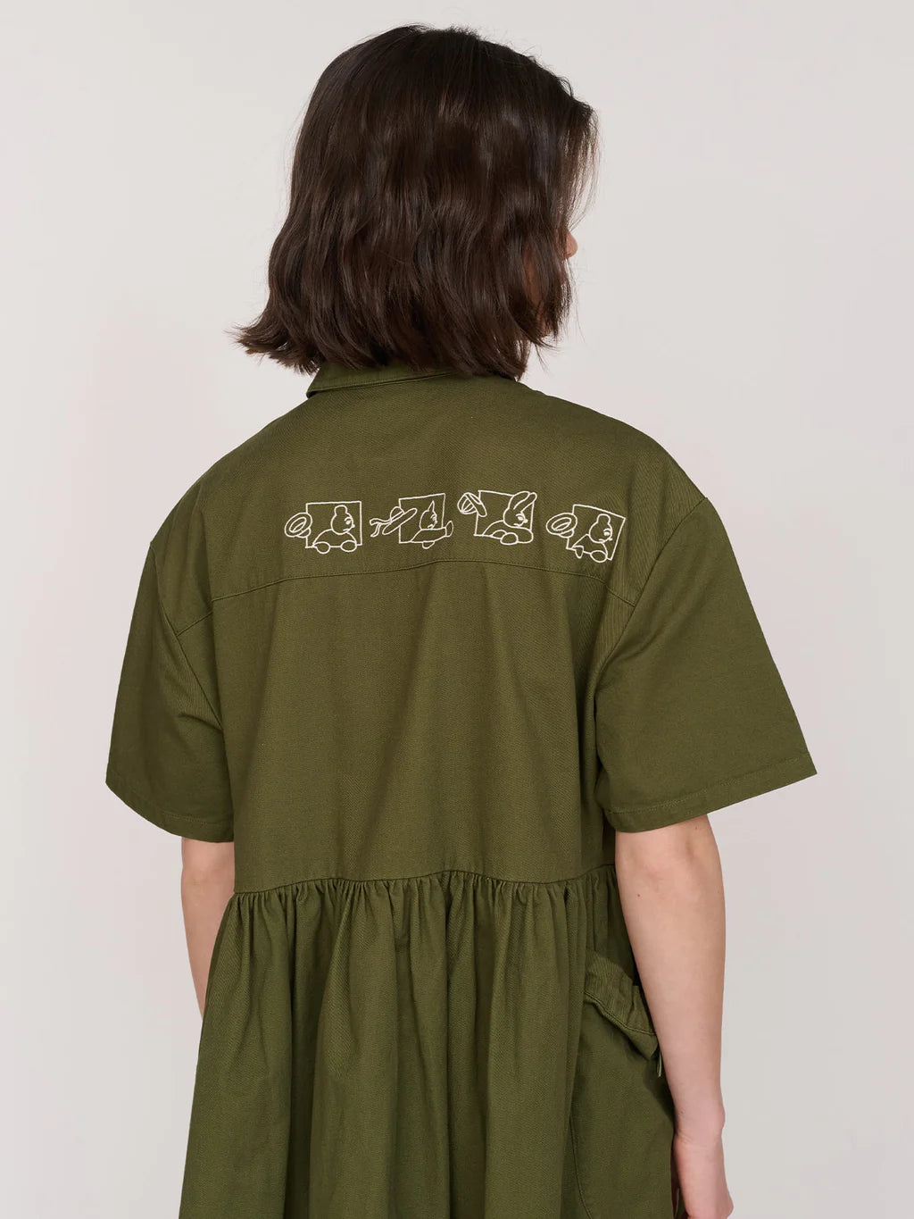 Khaki Double Breasted Utility Dress