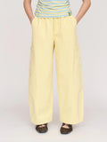 Bev Butter Yellow Barrel Trousers