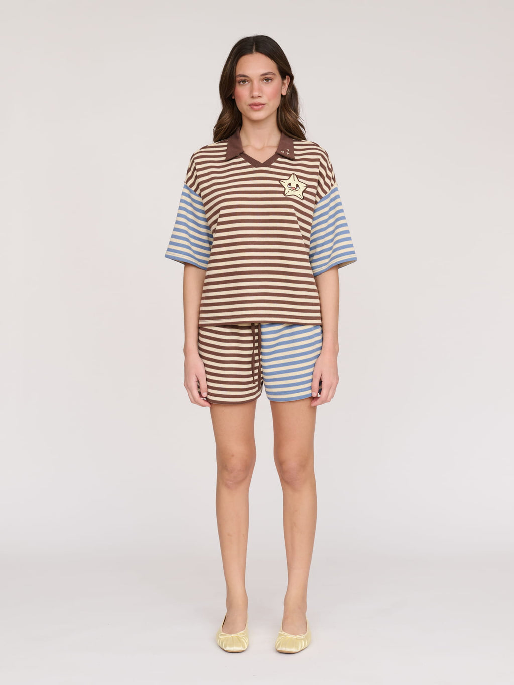 Mixed Stripe Polo Shirt