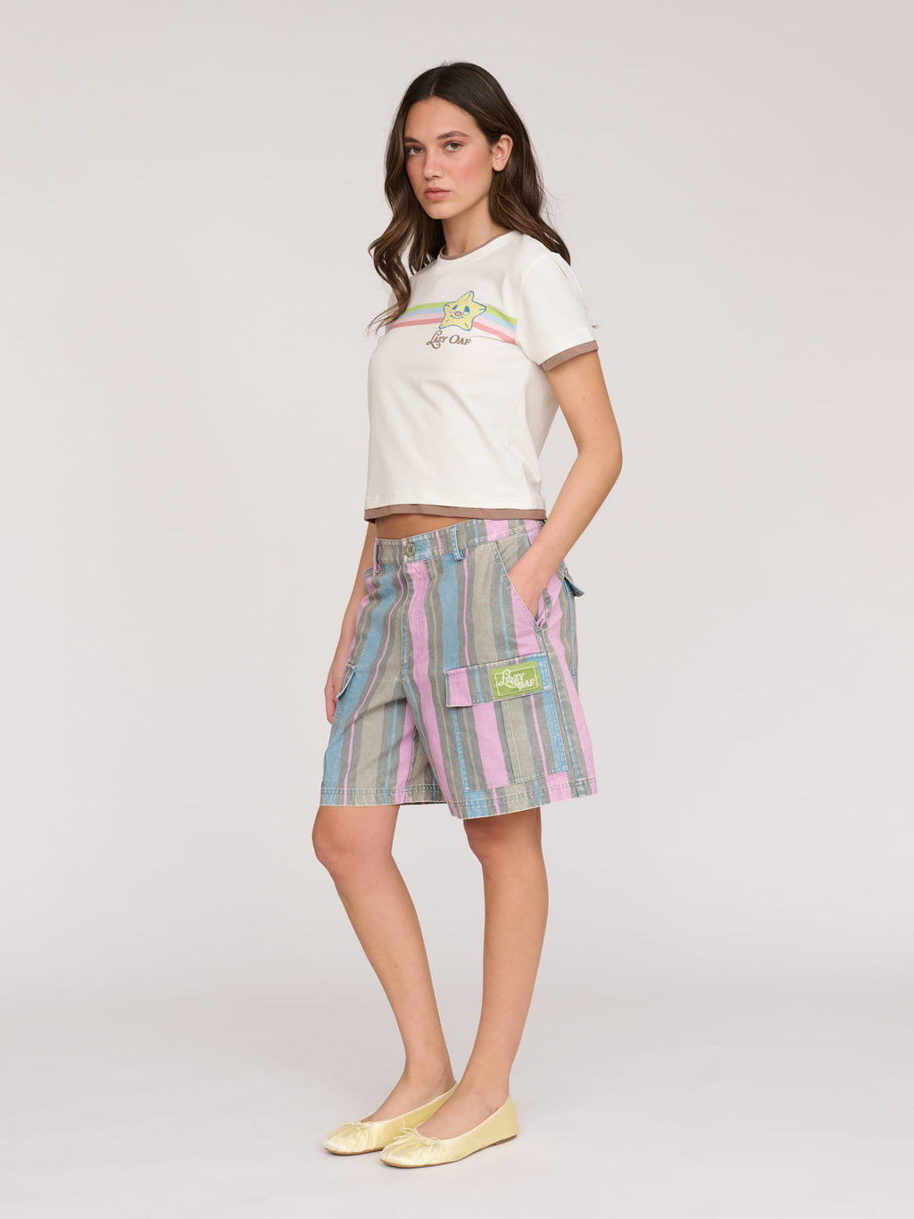 Camp Out Stripe Cargo Shorts