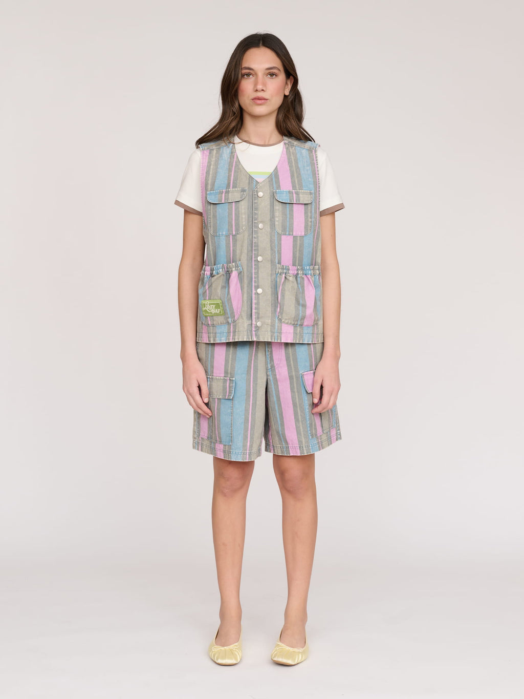 Camp Out Stripe Gilet