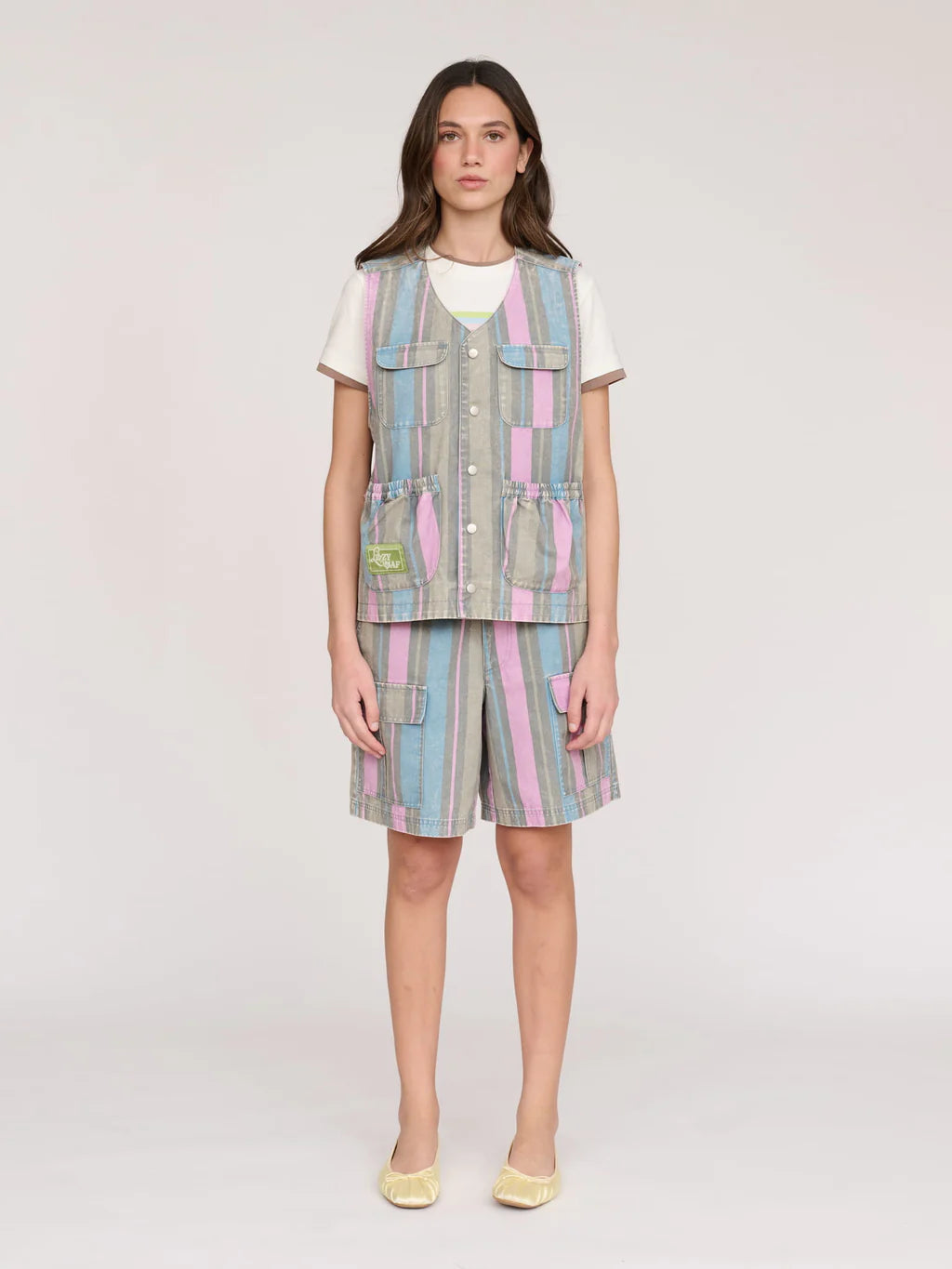 Camp Out Stripe Gilet