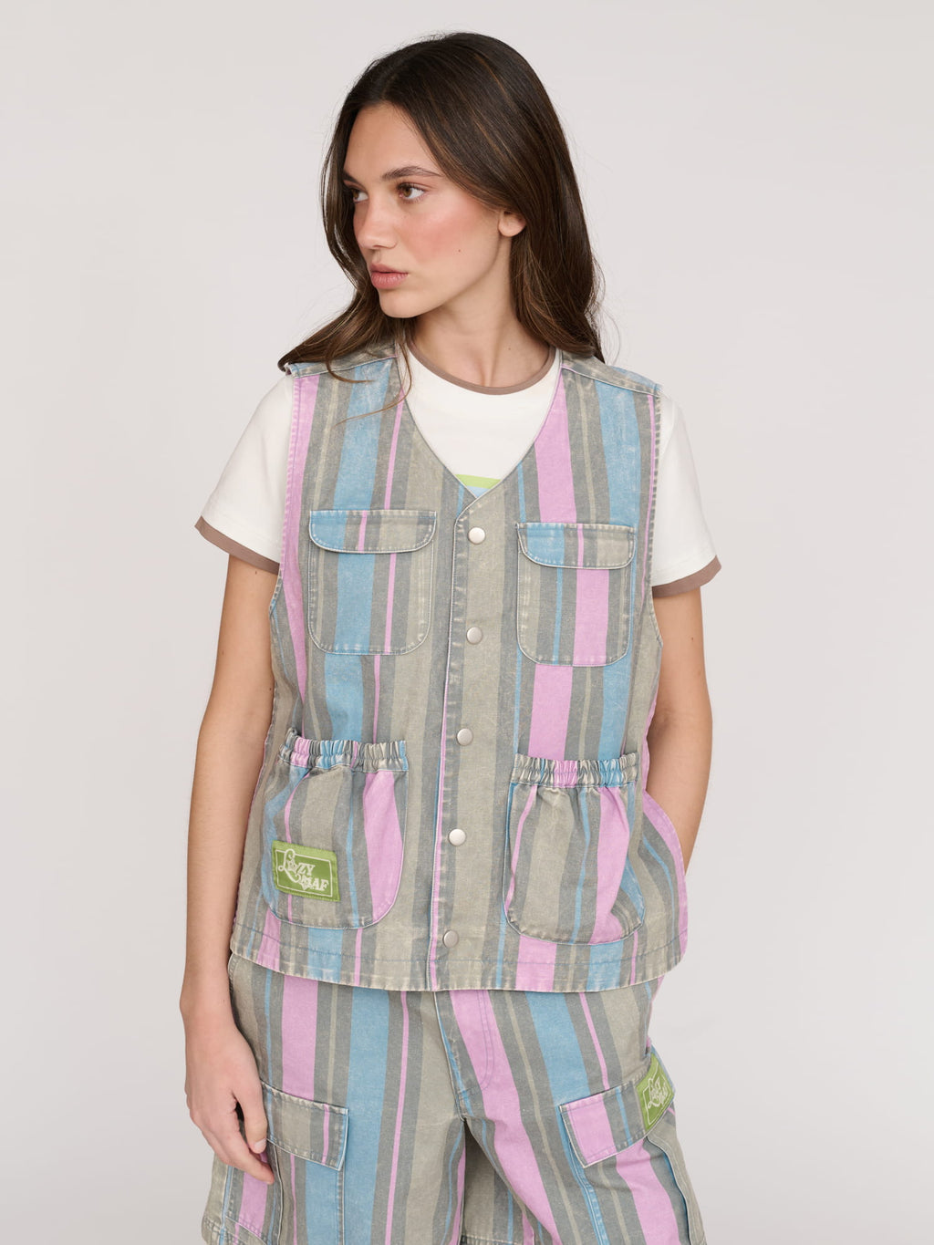 Camp Out Stripe Gilet