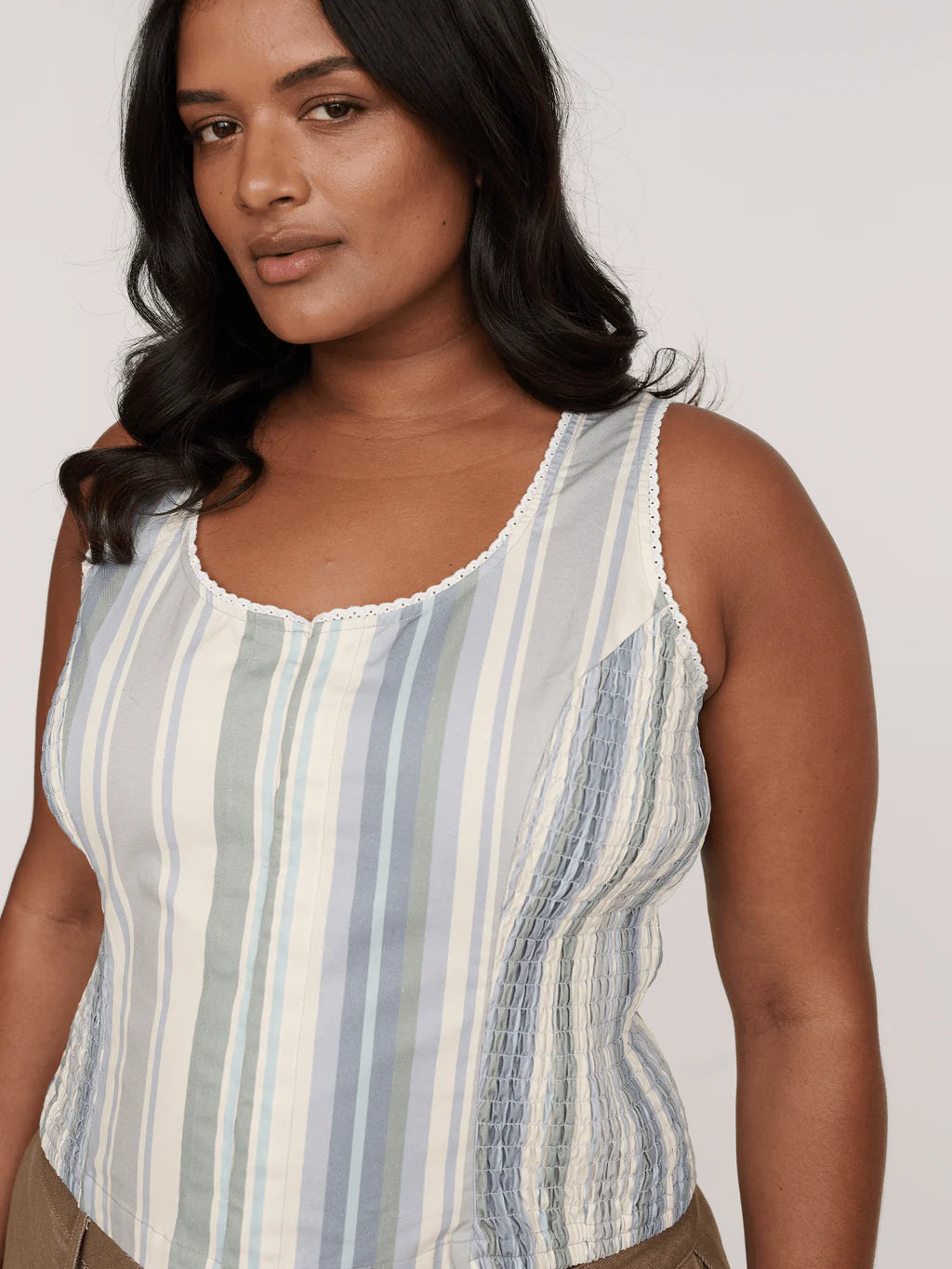 Super Stripey Hook And Eye Top