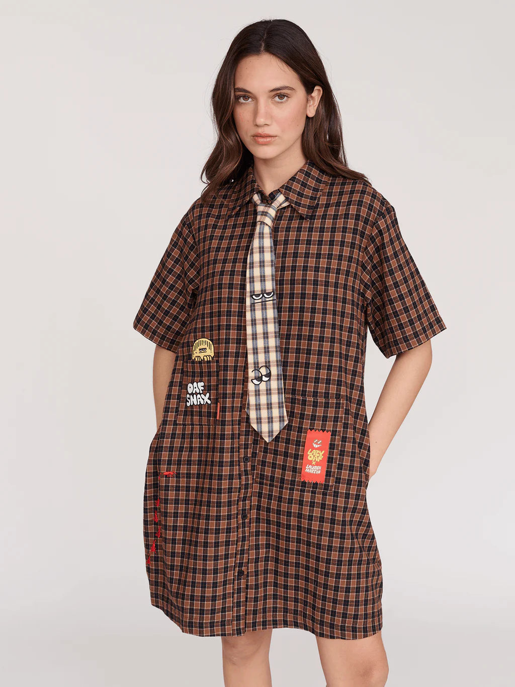 LO x Lauren Martin Oaf Snax Tie Dress
