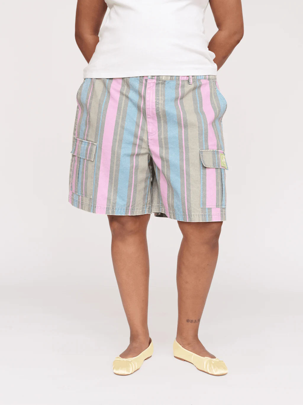 Camp Out Stripe Cargo Shorts
