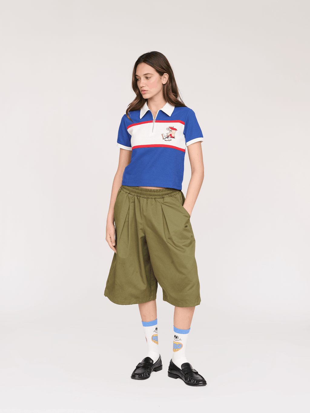 LO x Lauren Martin Apple Zip Polo