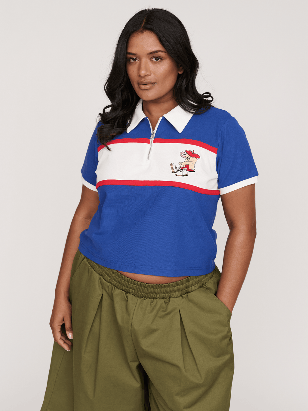 LO x Lauren Martin Apple Zip Polo