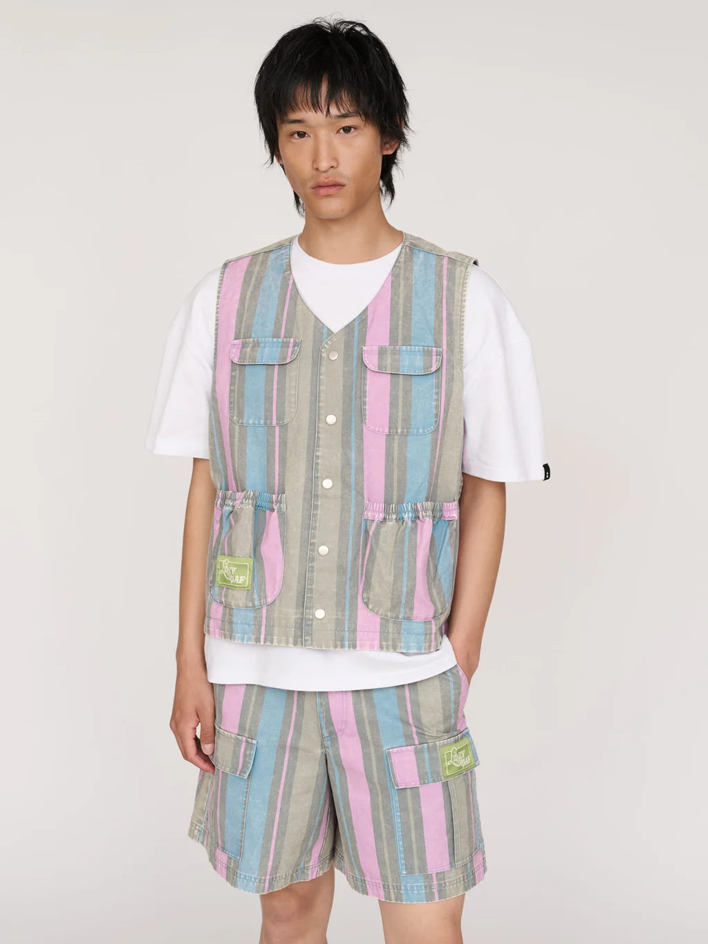 Camp Out Stripe Cargo Shorts