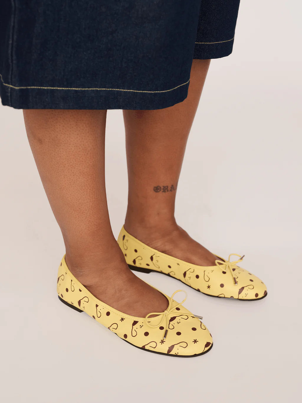 Pompompurin Polka Dot Ballet Flats