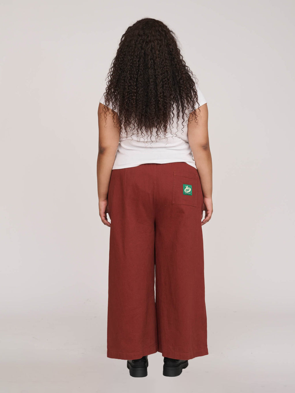 Trev Burgundy Cropped Wide Leg Pants