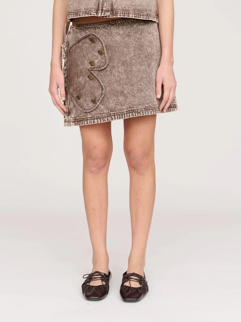 Butterflies Denim Skirt