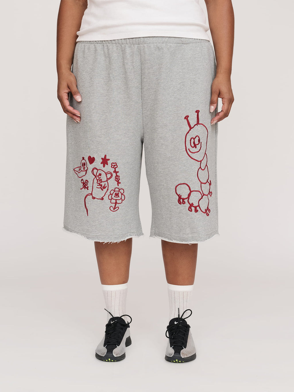 Creepy Friends Grey Marl Shorts