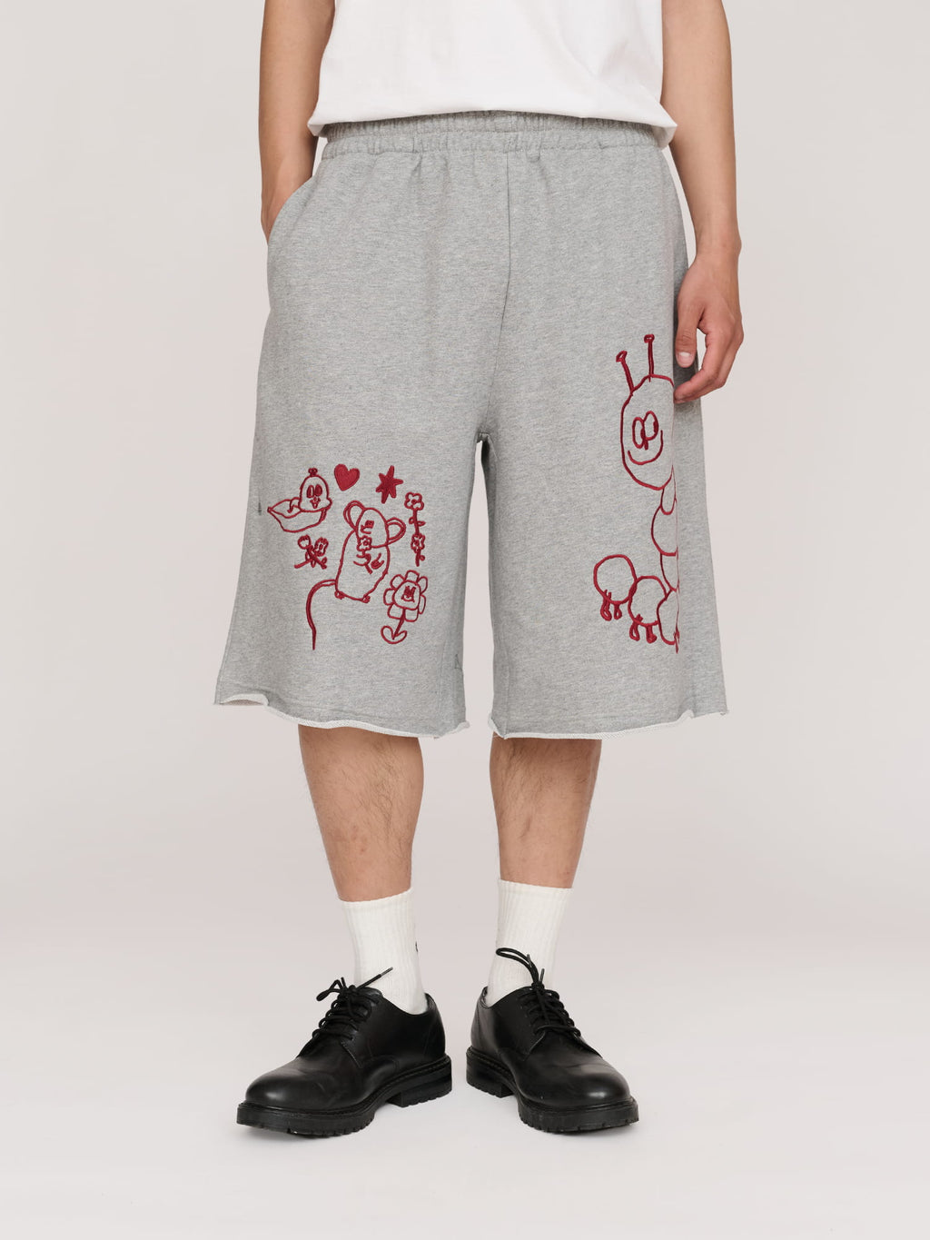 Creepy Friends Grey Marl Shorts