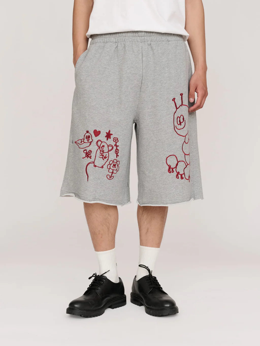Creepy Friends Grey Marl Shorts