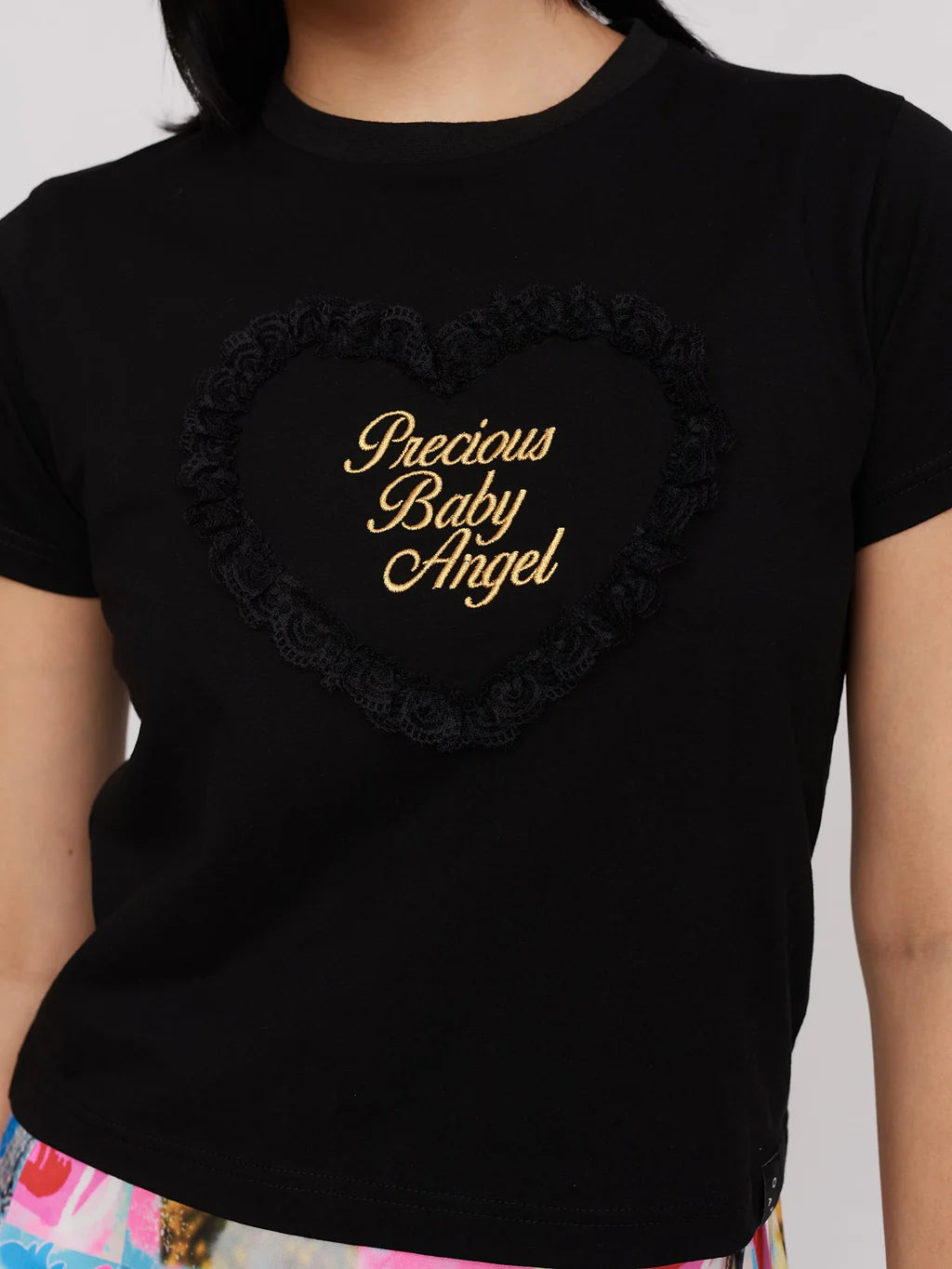 Black Precious Baby Angel Fitted Tee - PRE-ORDER