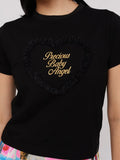 Black Precious Baby Angel Fitted Tee - PRE-ORDER