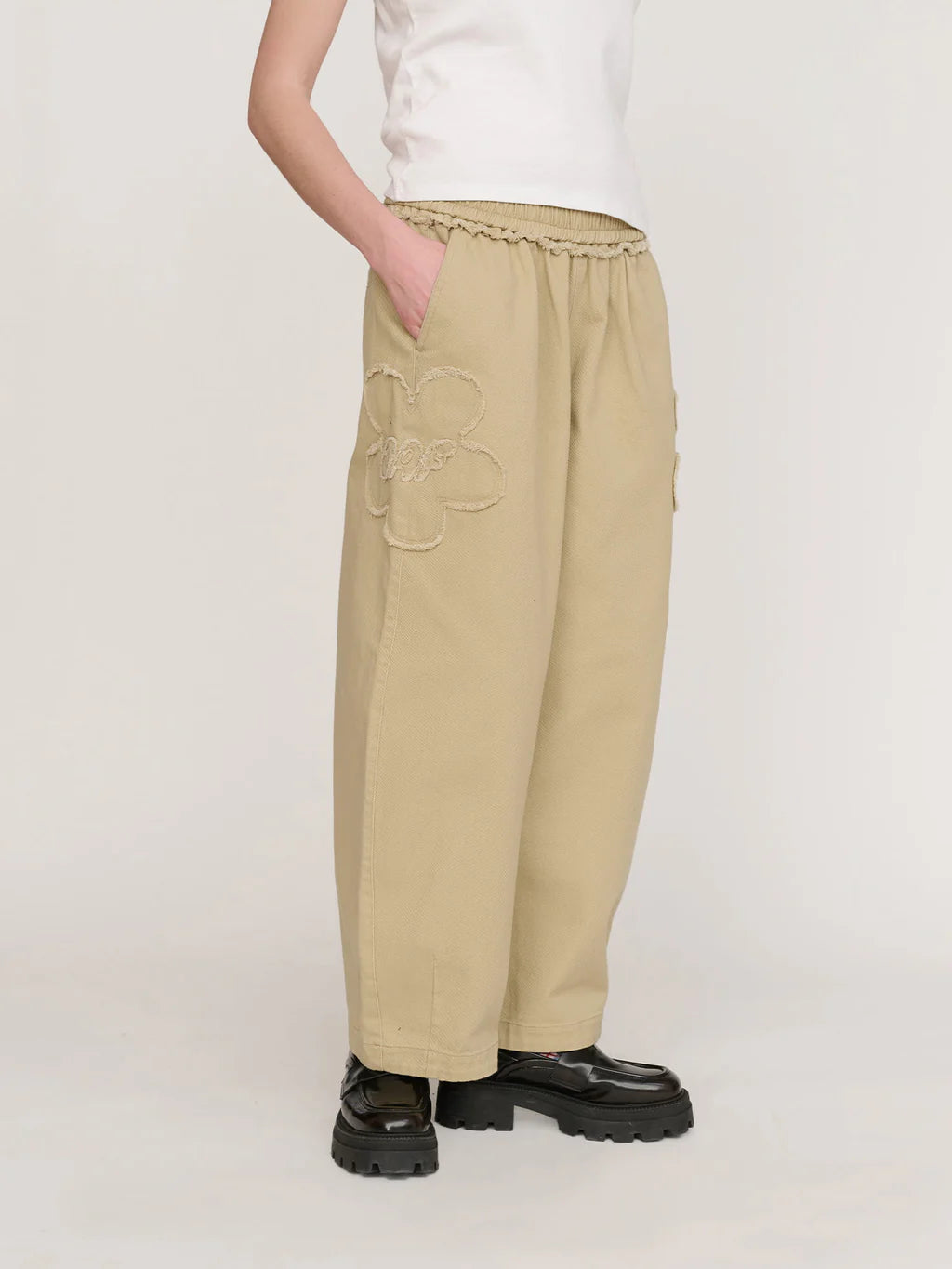 Bev Big Flower Barrel Trousers
