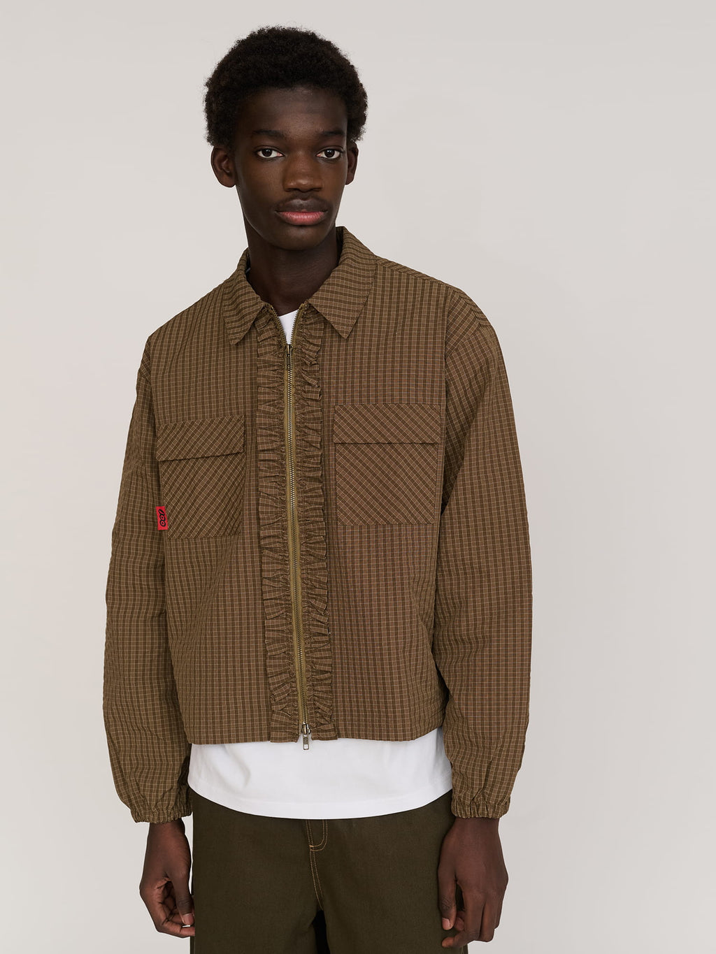Zip Up Frill Track Jacket
