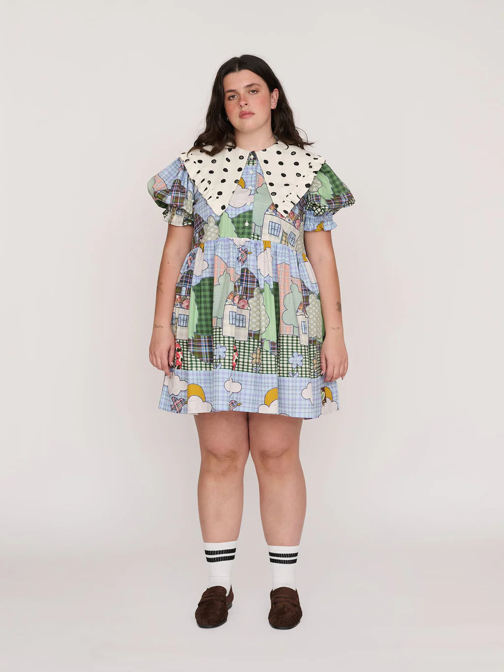 Fete Games Ruffle Collar Dress