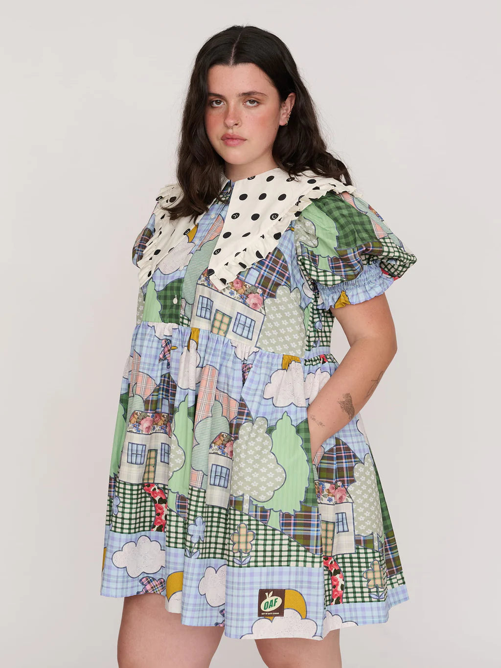 Fete Games Ruffle Collar Dress
