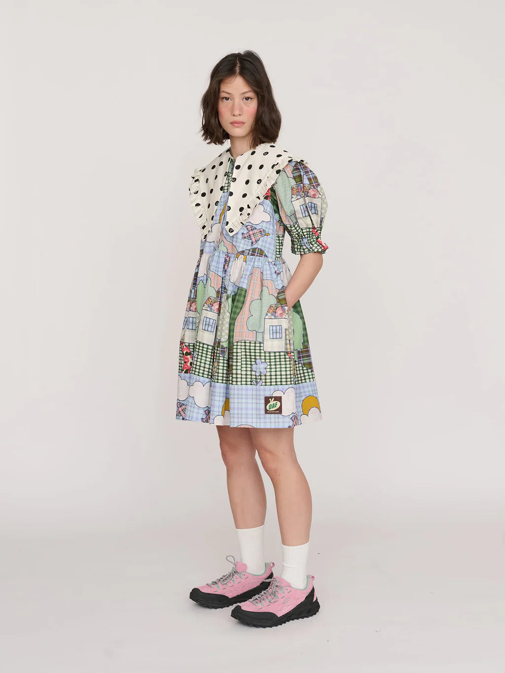 Fete Games Ruffle Collar Dress