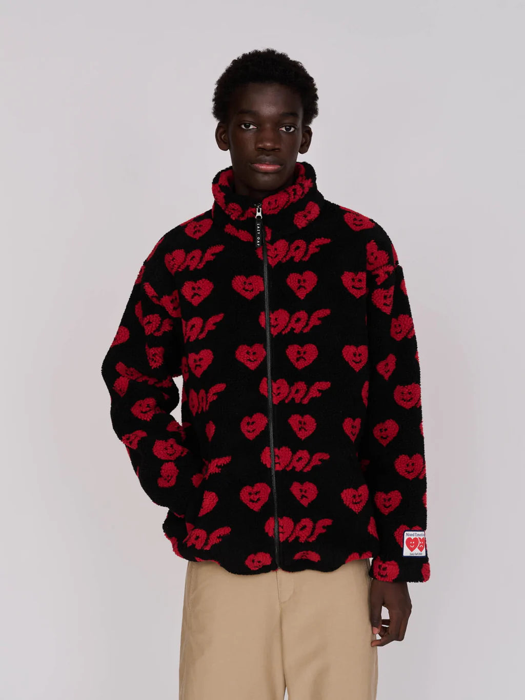 Oaf Heart Zip Through Fleece